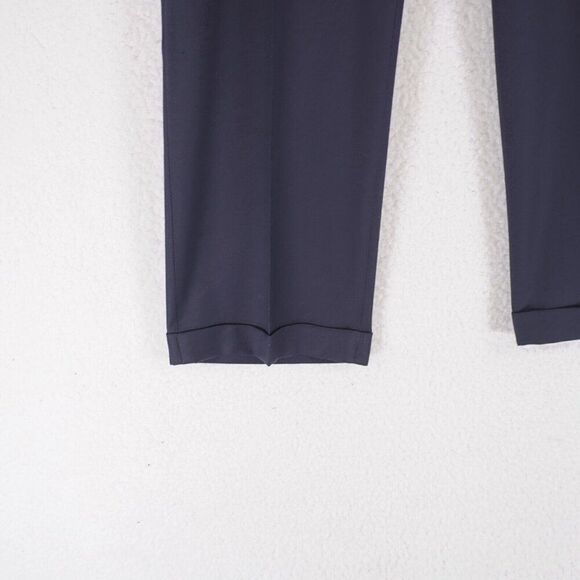 Joseph Abboud Dress Pants Polyester Wool Blue Pleated Cuffed Mid RIse 38/30 Line - Picture 2 of 7